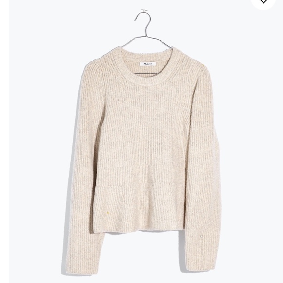 Madewell Peplum Pullover Sweater 